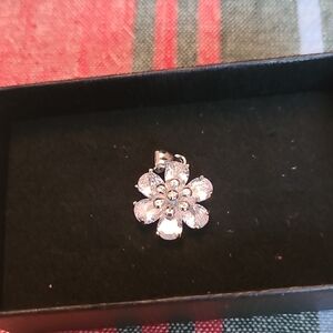 Pretty Bird Silver Floral Brooch